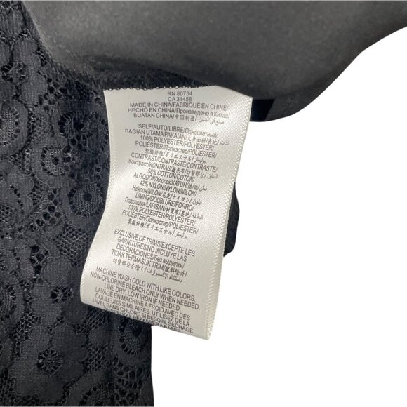 BCBGeneration Womens Black Long Sleeve Fit & Flare Dress With V-Neck Size 2 - Picture 6 of 7